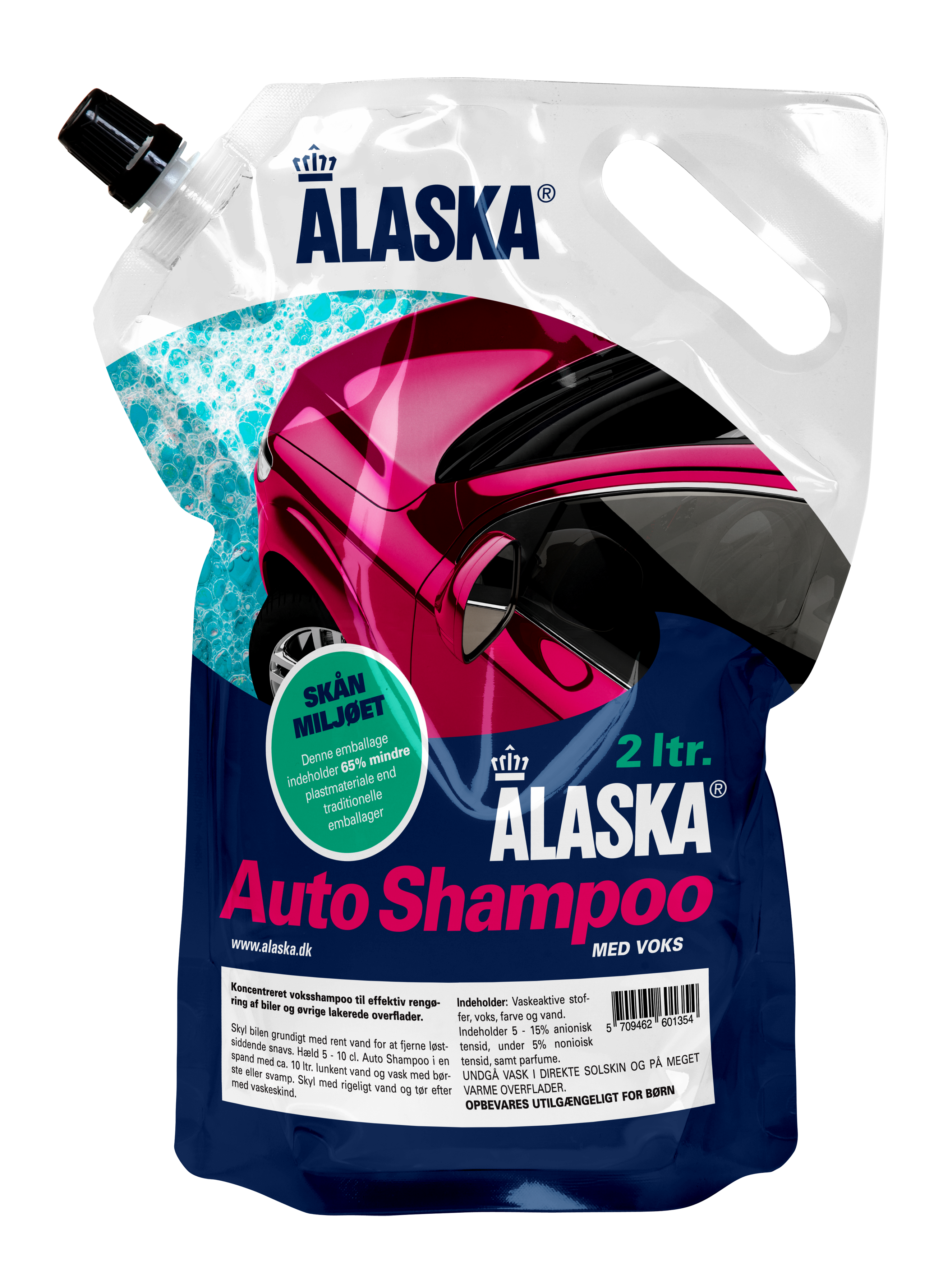 Original håndled produktion Alaska Autoshampoo i Pose 2,0 ltr.